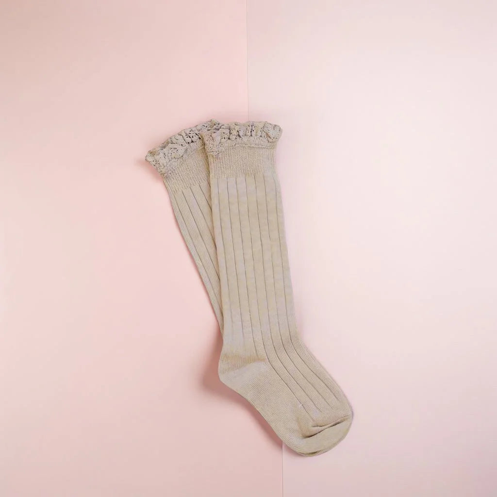 LLB Lace Top Knee High Socks (2 pairs in each order)