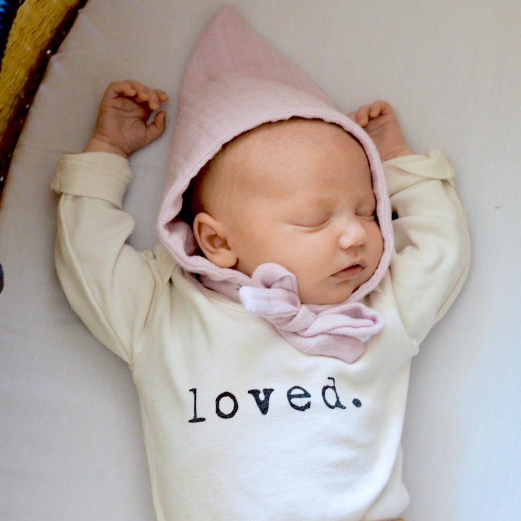 Loved. Organic Cotton Baby Bodysuit Long Sleeve