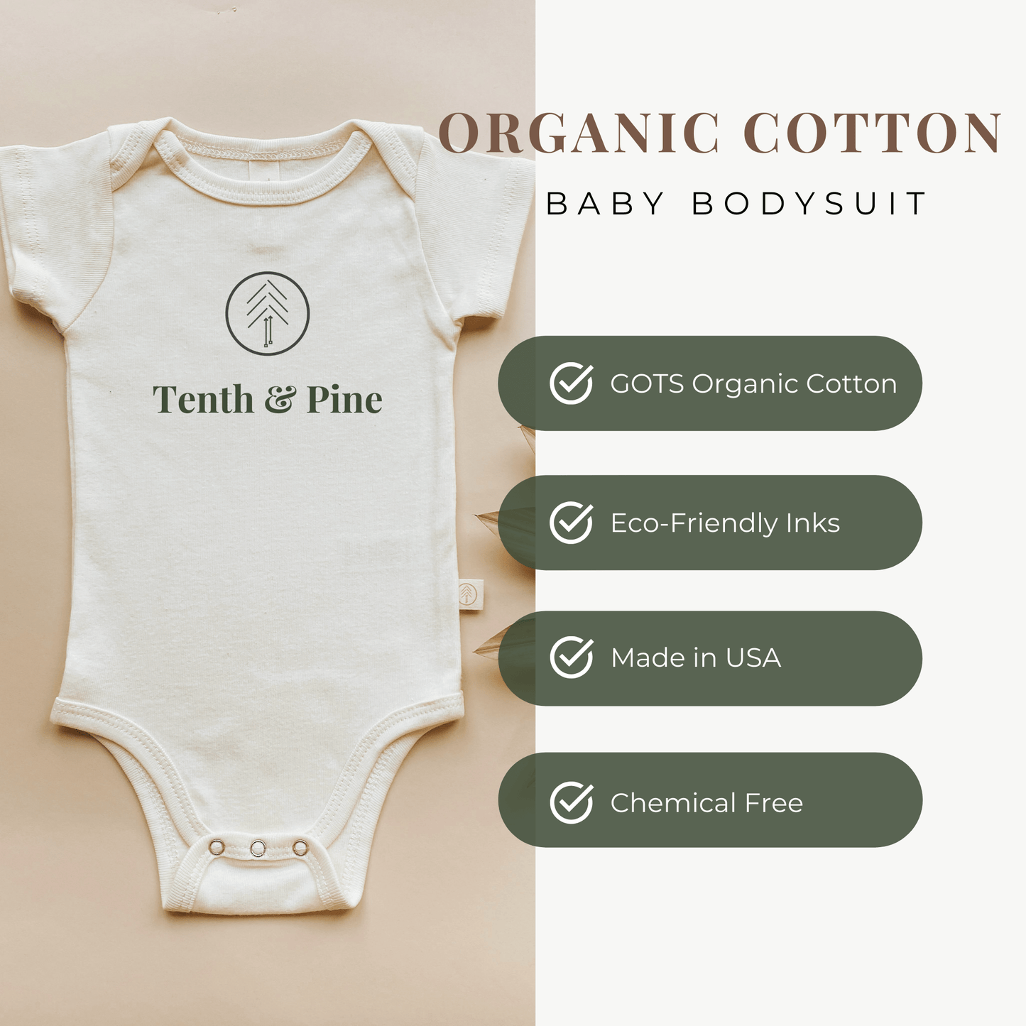 Half Birthday Organic Cotton Baby Bodysuit Long Sleeve