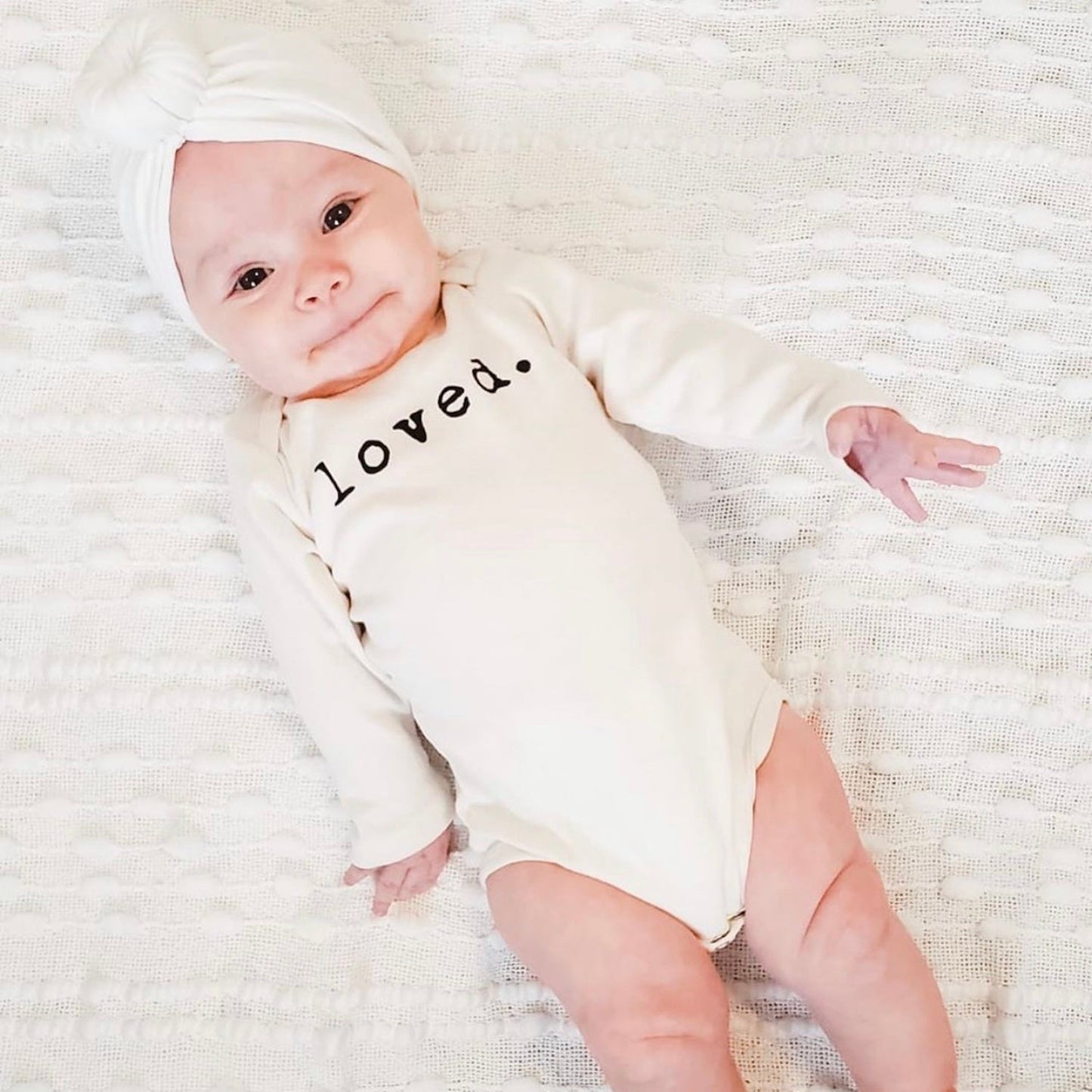 Loved. Organic Cotton Baby Bodysuit Long Sleeve