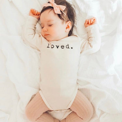 Loved. Organic Cotton Baby Bodysuit Long Sleeve