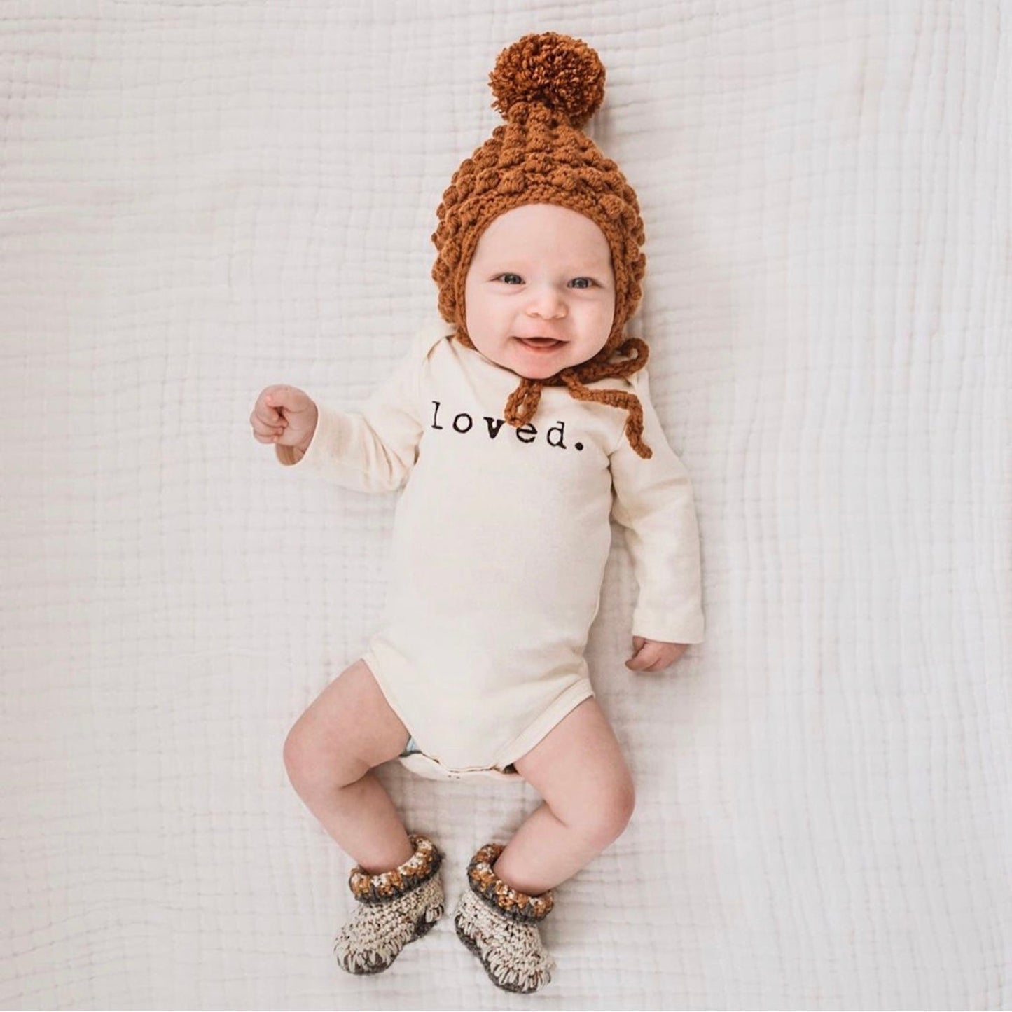 Loved. Organic Cotton Baby Bodysuit Long Sleeve