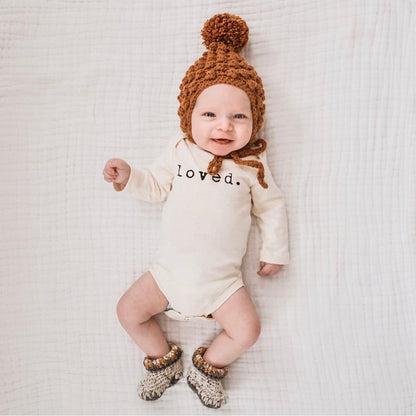 Loved. Organic Cotton Baby Bodysuit Long Sleeve