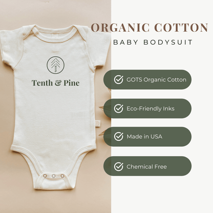 Mama's Little Love Organic Cotton Baby Bodysuit Short Sleeve